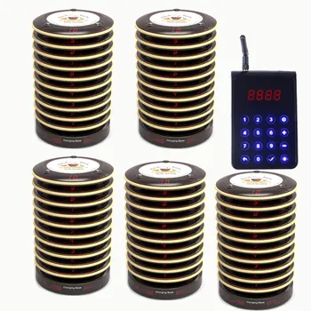 

BYHUBYENG restaurant waiter buzzer systems 50pcs pager with 1 keypad distance 3000m factory outlet wireless queuing pager system