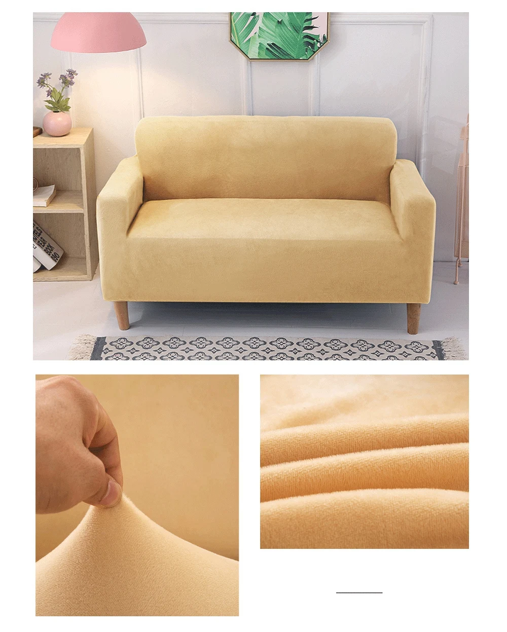 Толстые плюшевые чехлы для диванов Универсальный диван Полотенца диванных чехлов для Гостиная cubre диван крышка M L XL XXL XXXL XXXXL-shape форме, благодаря чему создается ощущение невесомости с двухместный диван 1/2/3/4 местный
