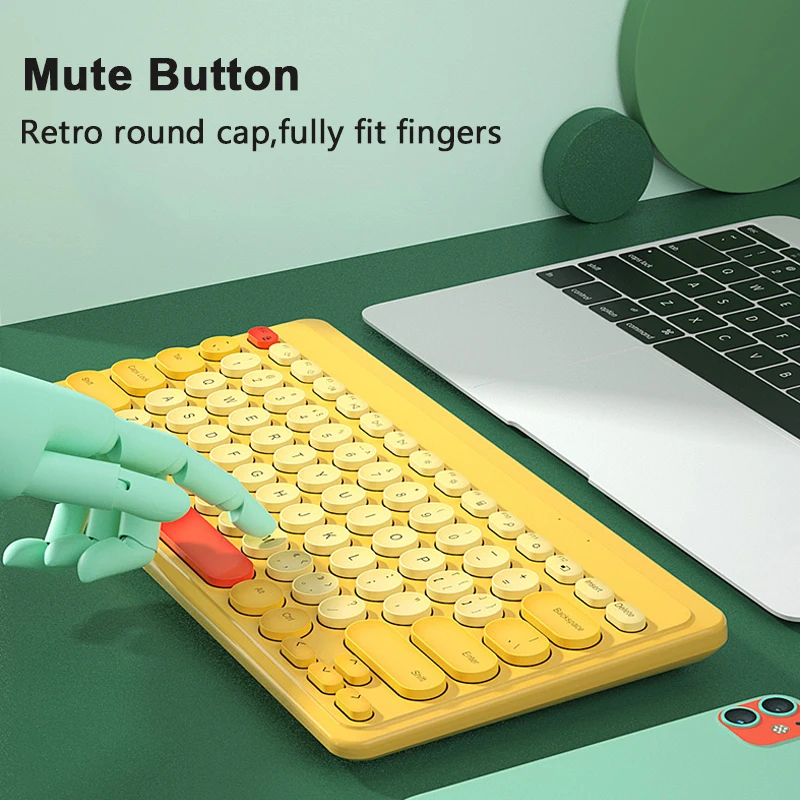 2.4G Wireless Keyboard USB 79 Keycaps Mute Gaming Keyboard Wireless For PC Gamer Office Work Computer Laptop Mac Mini Keyboards-1