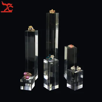 

Fashion Acrylic Column Sheet Block Cosmetic Display Holder Pad Photography Props Ornaments Ring Necklace Jewelry Organizer Stand