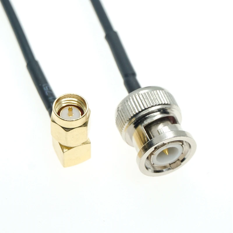 Коннектор BNC папа SMA с прямоугольным адаптером Rf Pigtail коаксиальный Соединительный