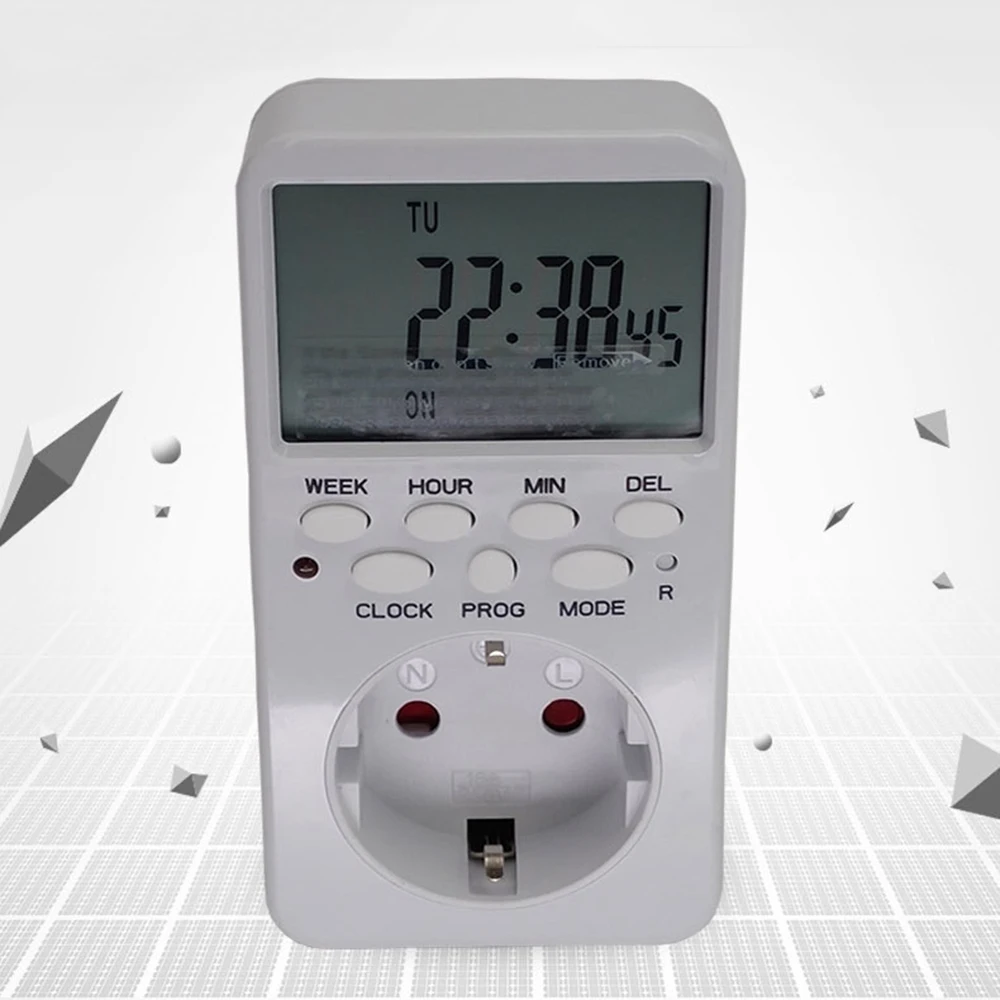 

Wall Mounted Timer Socket LCD Screen Time Setting Display Household Mechanical Outlet Electrical Switches