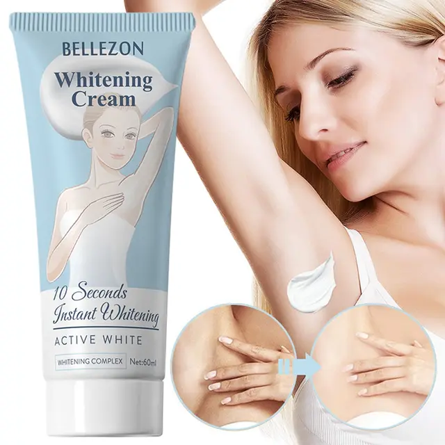 10 Seconds Whitening Cream Legs Knees Private Parts Body 60ml Bellezon Armpits Whitening Cream