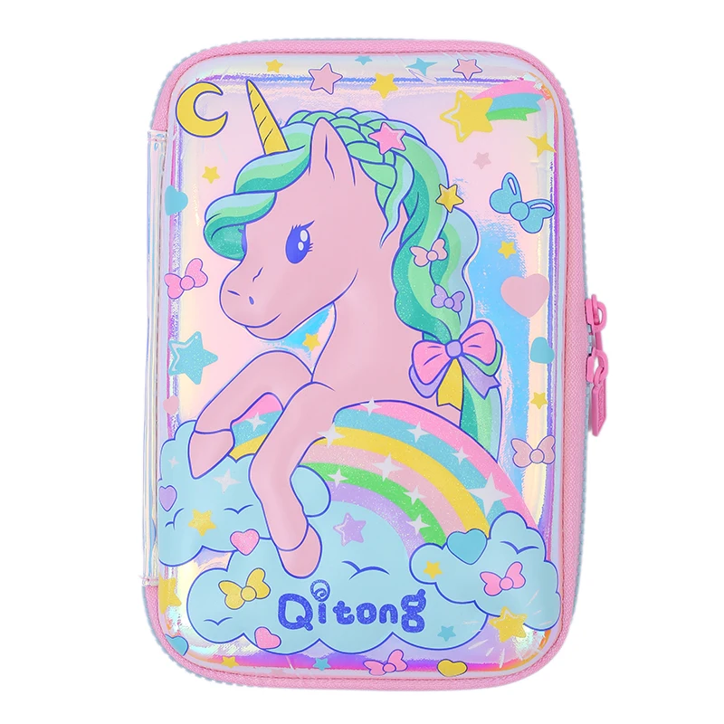 

unicorn EVA pencil case bag pencilcase Zipper Kids School Girls Scuola di caso a matita Cute Pen Pouch Storage Organizer Kawaii
