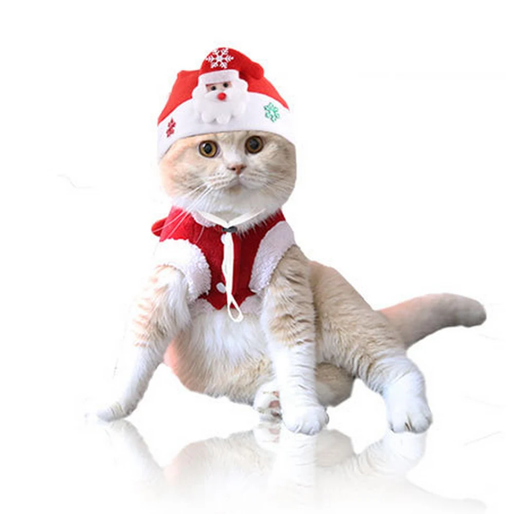 Рождественская шляпа для питомца, собаки, кота, щенка, собаки, кошки, шляпа, вечерние наряды, причудливый щенок, вечерние, косплей, костюм декоративный, ткань для питомца