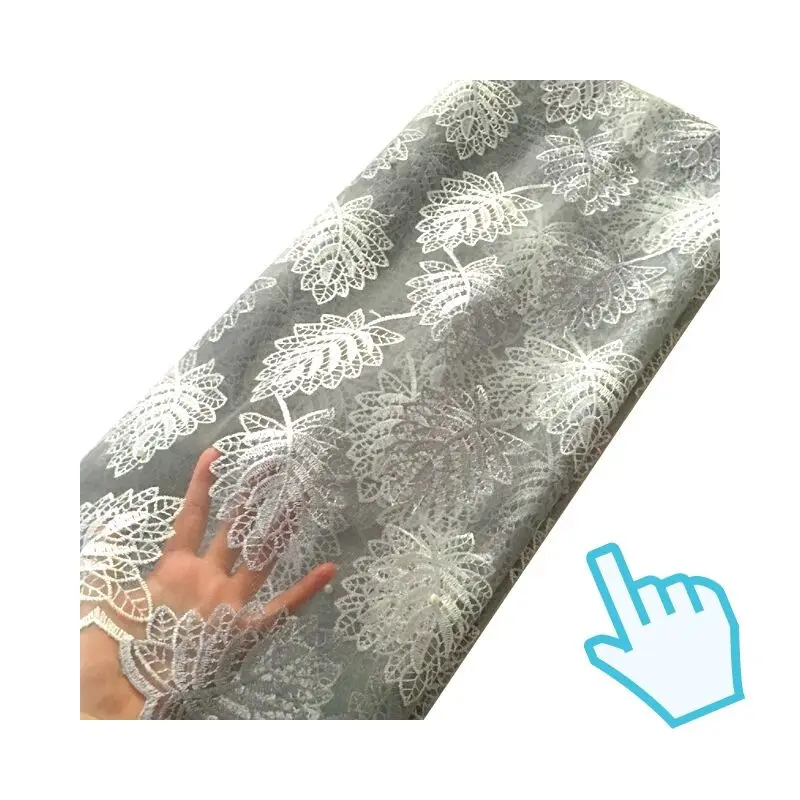 Grey Tulle Net Lace Fabric with Beads Embroidery African High Quality 2020 Wedding 5 Yards | Дом и сад
