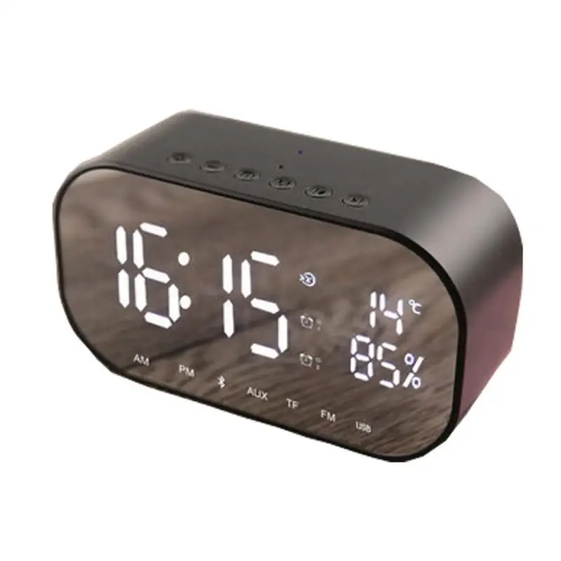 Mr 19 3 в 1 беспроводной Bluetooth 4,2 басовый двухканальный динамик светодиодный дисплей Будильник зеркальные часы USB радио Поддержка TF AUX термометр