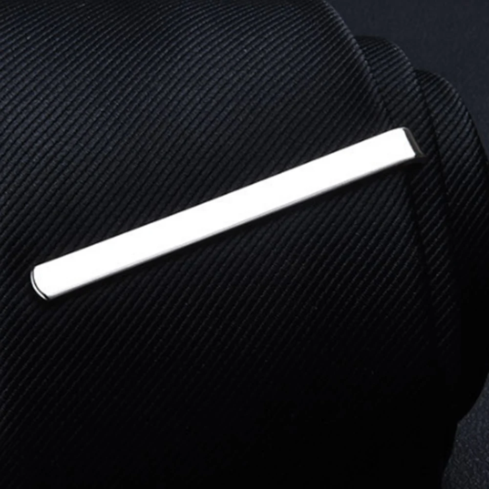 Tie Clips Men's Metal Necktie Bar Crystal Dress Shirts Tie Pin Wedding Ceremony Metal Gold Clip Man Accessories tie clips