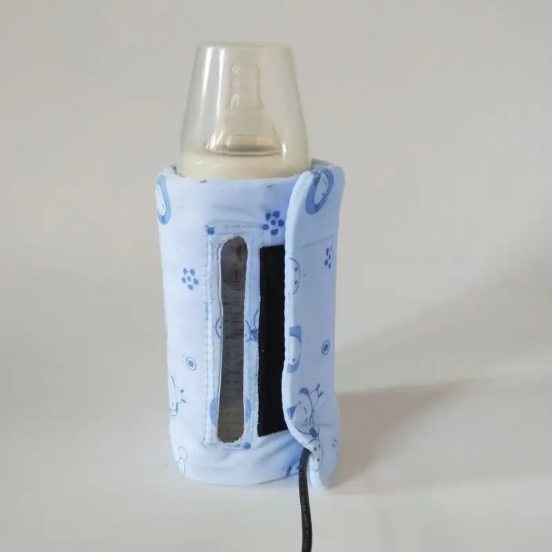 Baby Bottle Warmer Visual USB Portable Milk Travel Cover Heating Blanket Insulating Thermostat Warming Case