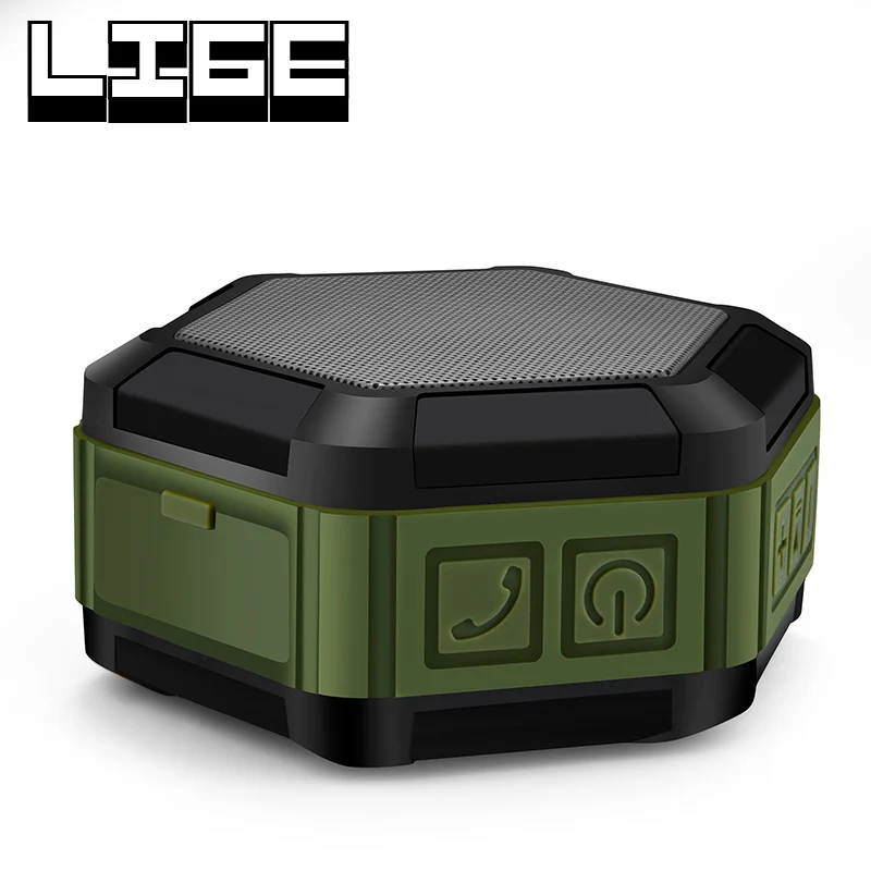 ArmyGreen Беспроводной Bluetooth динамик Водонепроницаемый мини портативный стерео музыка открытый Handfree Громкоговоритель для iPhone/samsung телефонов/компьютера - Цвет: ArmyGreen