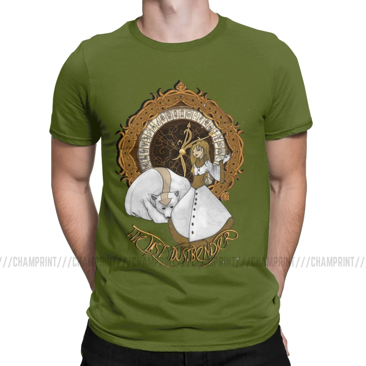 Lyra Belacqua The Last Dustbender His Dark Materials Мужская футболка медведь Belacqua Pullman футболка с коротким рукавом хлопок 6XL - Цвет: Армейский зеленый
