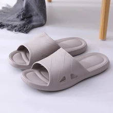 ASIFN/летние тапочки; мужские вьетнамки с мягкой подошвой; женские и мужские шлепанцы; нескользящие домашние однотонные сандалии для ванной