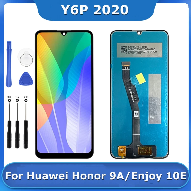 Для Huawei Honor 9A ЖК-дисплей сенсорный экран 9 A Замена для HUAWEI Y6P 2020 6 3 дюйма фотография