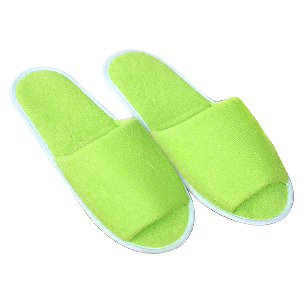 

Men Women Solid Foldable House Portable Breathable Hotel Guest Indoor Non Disposable Soft Travel Spa With Storage Bag Slippers