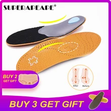 Высокое качество кожи ортопедические стельки для плоскостопия арки Поддержка ортопедическая обувь Подошвы обувные стельки обувь для мужчин и женщин pad