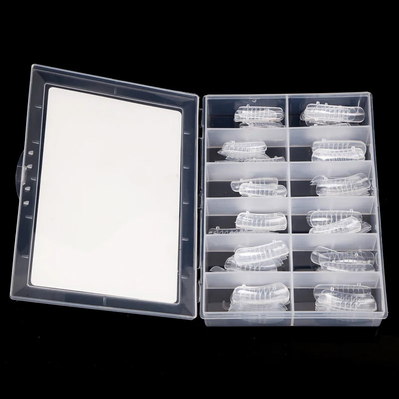 120Pcs Building Mold Nail Tips Dual Form Plastic False Fake Nails Reusable Tool Full Cover Nail Extension For Mutiple Nail Shape