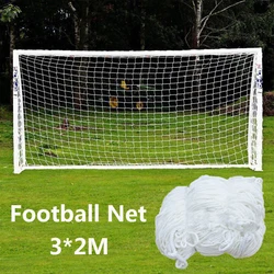 3*2M Football Net Soccer Goal Net Soccer Ball Cotton Football Training Post Nets Full Size Soccer Accessories (Nets only)