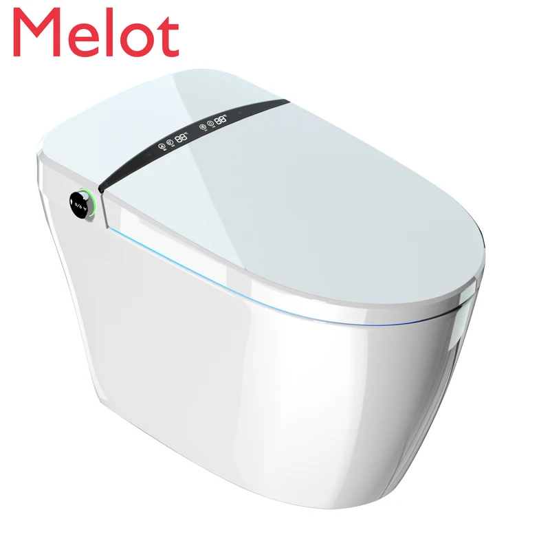 

One-Piece Smart Toilet with Water Tank without Water Pressure Limit Automatic Flip Instant Wall Drainage Toilet