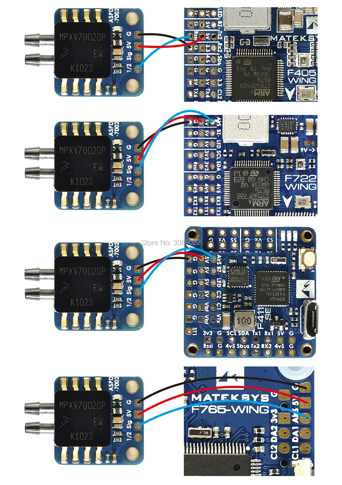 Matek система Mateksys аналоговый датчик воздушной скорости ASPD-7002 для RC FPV Гоночная рама беспилотника F405 F711 F765 крыло