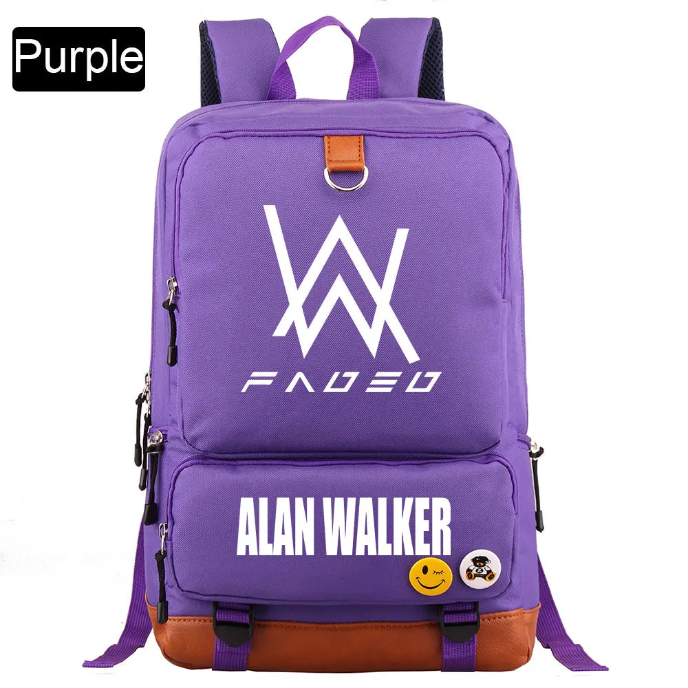 Музыка DJ Fade Alan Walker письмо мальчик девочка Книга школьная сумка женский рюкзак подростковые школьные сумки мужские Студенческие Лоскутные рюкзаки - Цвет: D42 -08