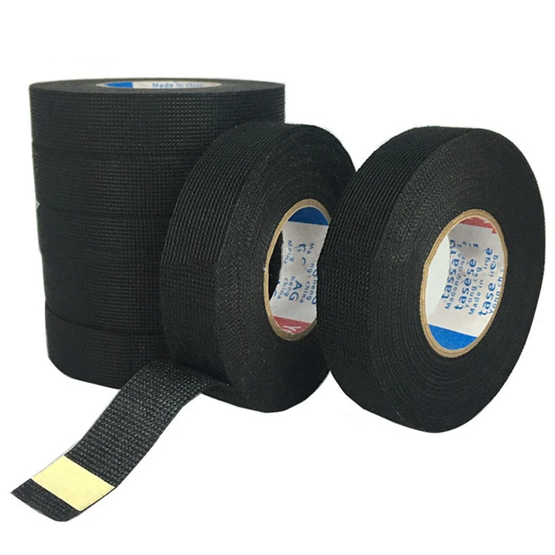 

1Pcs Car Harness Tape Car Vehicle Wiring Harness Noise Sound Insulation Fleece Tape Black Hot Adhesive Cloth Fabric Tape 15m