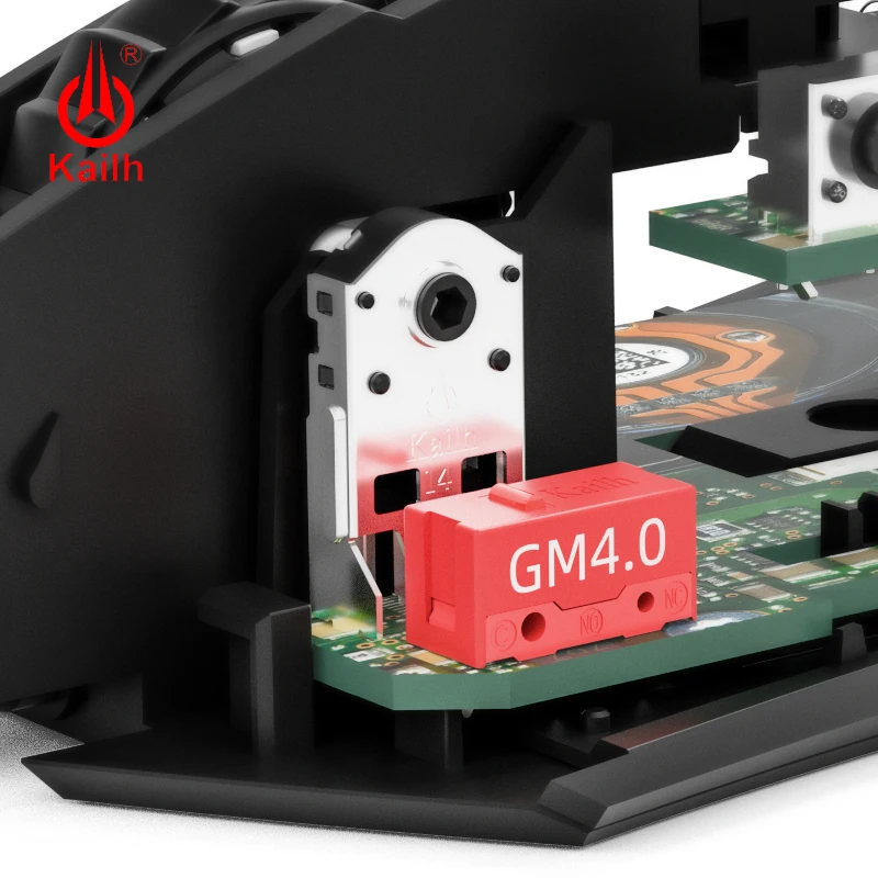 Игровая мышь Kailh Red GM4.0 60M life 2 шт. микро-переключатель 3 контакта красная