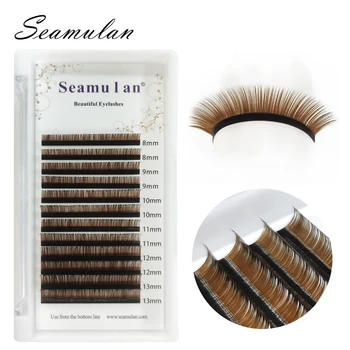 

Dark brown Eyelash Extension mink eyelashes soft russian volume Fake Lashes color natural lashes C/D/L/L+ makeup extension lash