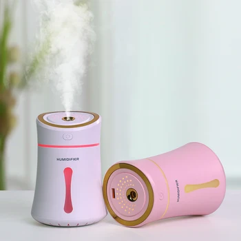 

370ML USB Home Air Humidiifers Ultrasonic Essential Aroma Oil Diffuser Air Humidifier Mist Maker With 7 Color Changing Lights