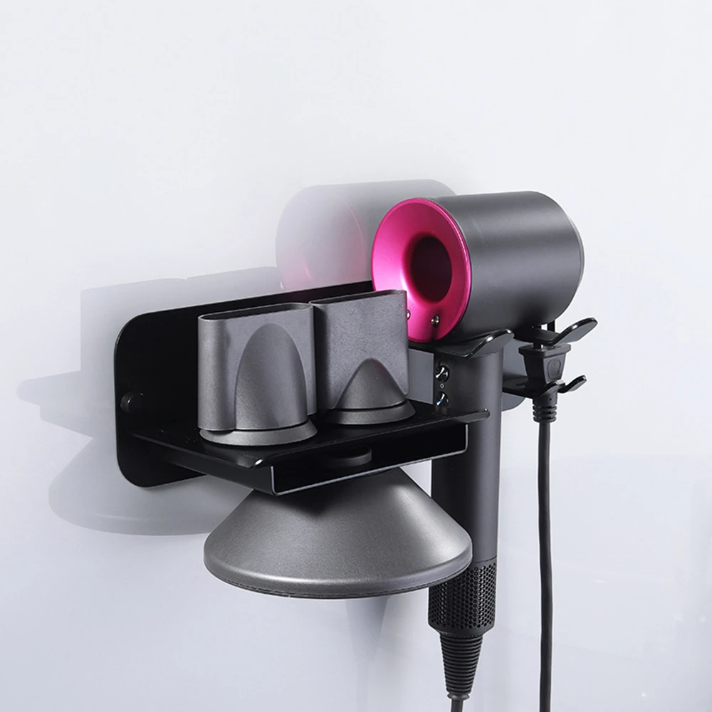 Soporte de montaje en pared para secador de pelo Dyson Supersonic soporte  para secadores de pelo Autohesive para difusor de enchufe eléctrico y  organizador de boquillas|Soportes y estanterías de almacenamiento| -  AliExpress
