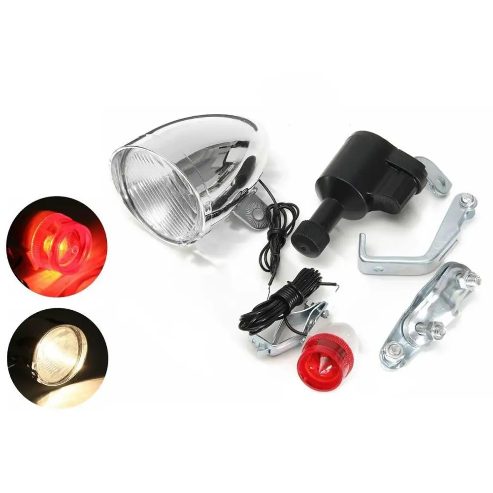 

3W 6V Bicycle Bike Motorized Friction Generator Dynamo Head Tail Light Kit