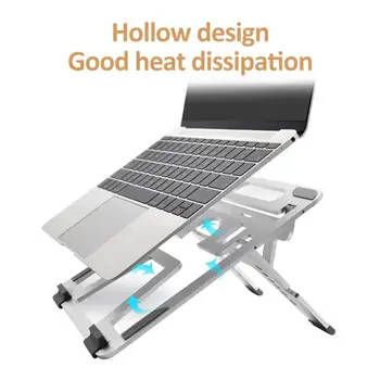 

1PC Tablet Desktop Stand Foldable Adjustable Tablet Holder 7-gear Adjustment Easy Heat Dissipation Non-Slip Bottom For 11-17 In