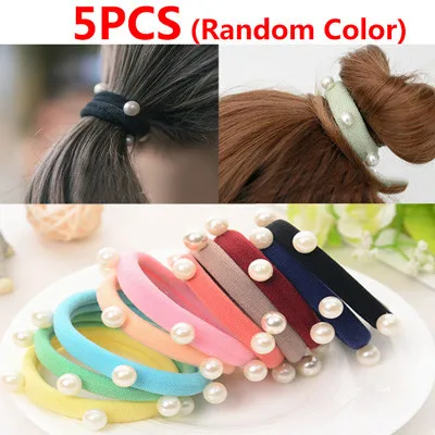 5pcs random color 5/10/15/20/30 шт. эластичное кольцо обруч для волос Веревка хвост держатель резинка для резинок инструмент для укладки волос аксессуары для парикмахера - Цвет: 5pcs random color
