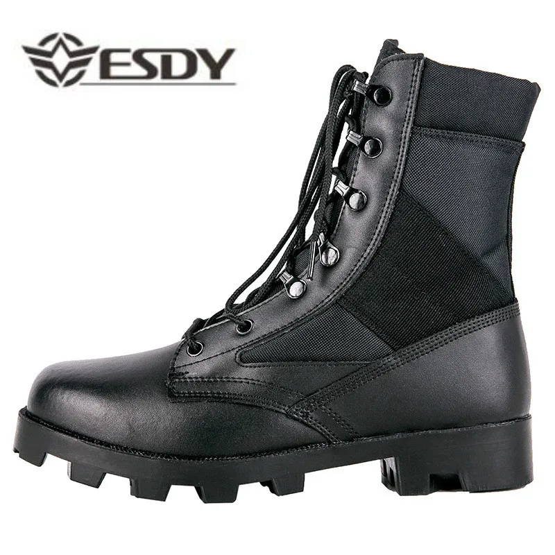 

Winter Outdoor Men Warm Hiking Boots Army Tactical Combat Leather Boots Waterproof Non-Slip Wear Camping Trekking Climbing Shoes