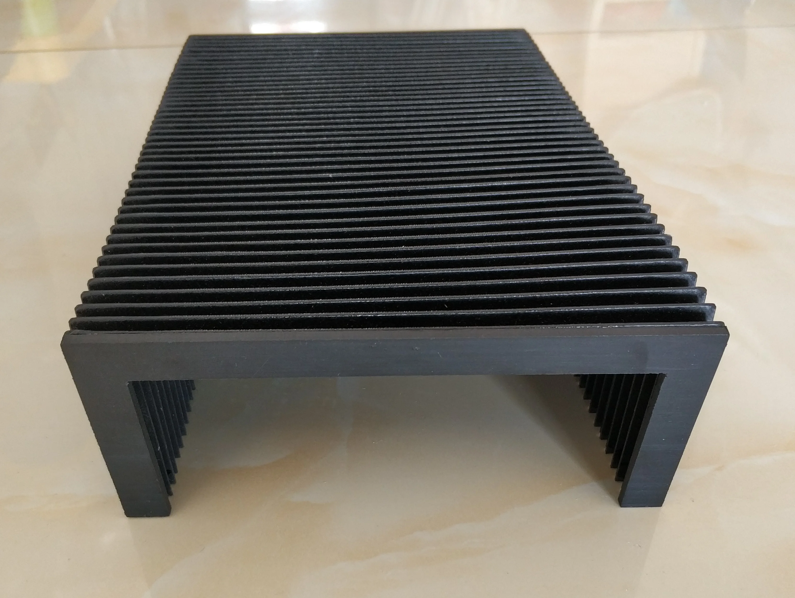 U type cnc machine protection bellows way cover W156mm x H67mm x Lmax670mm