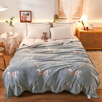 

Blankets for Beds Cartoons super soft blanket bedspread home European style Thicked warm Snow fleece blanket for sofa new sale