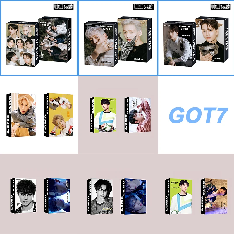 30 шт./компл. Kpop GOT7 бэмм Джексон Марк ЛОМО HD k-поп фотокарты Новые поступления