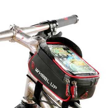 

6.0inch Cycling Bicycle Bag Bike Head Tube Handlebar Cell Mobile Phone Bag Case Holder Screen Phone Mount Bags Case Pouch XA199A
