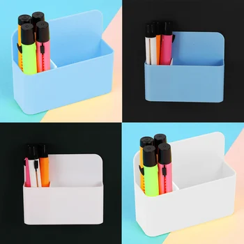 

Magnetic Pencil Holder Dry Erase Marker Eraser Storage Organizer with 2 Compartments for Whiteboard Metal Cabinets