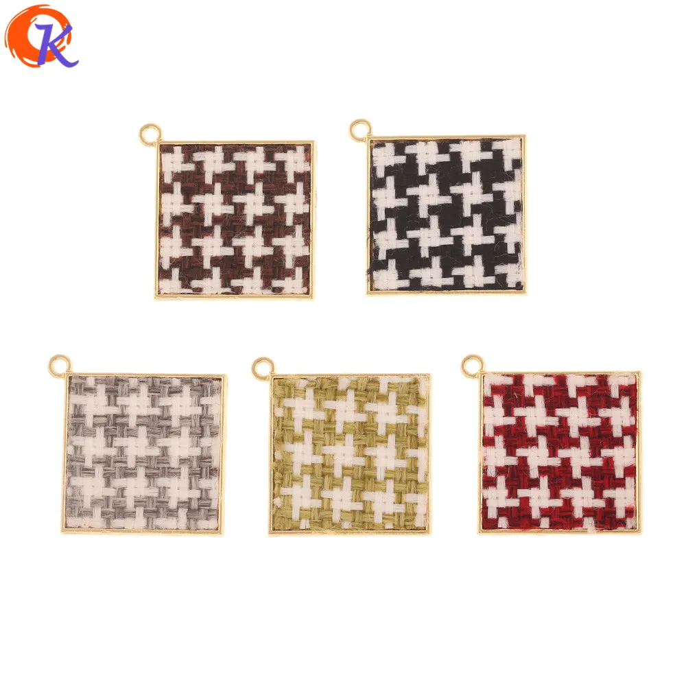 

Cordial Design 50Pcs 30*30MM Jewelry Accessories/Charms/Hand Made/Fabric Effect/Square Shape/DIY Jewelry Making/Earring Findings