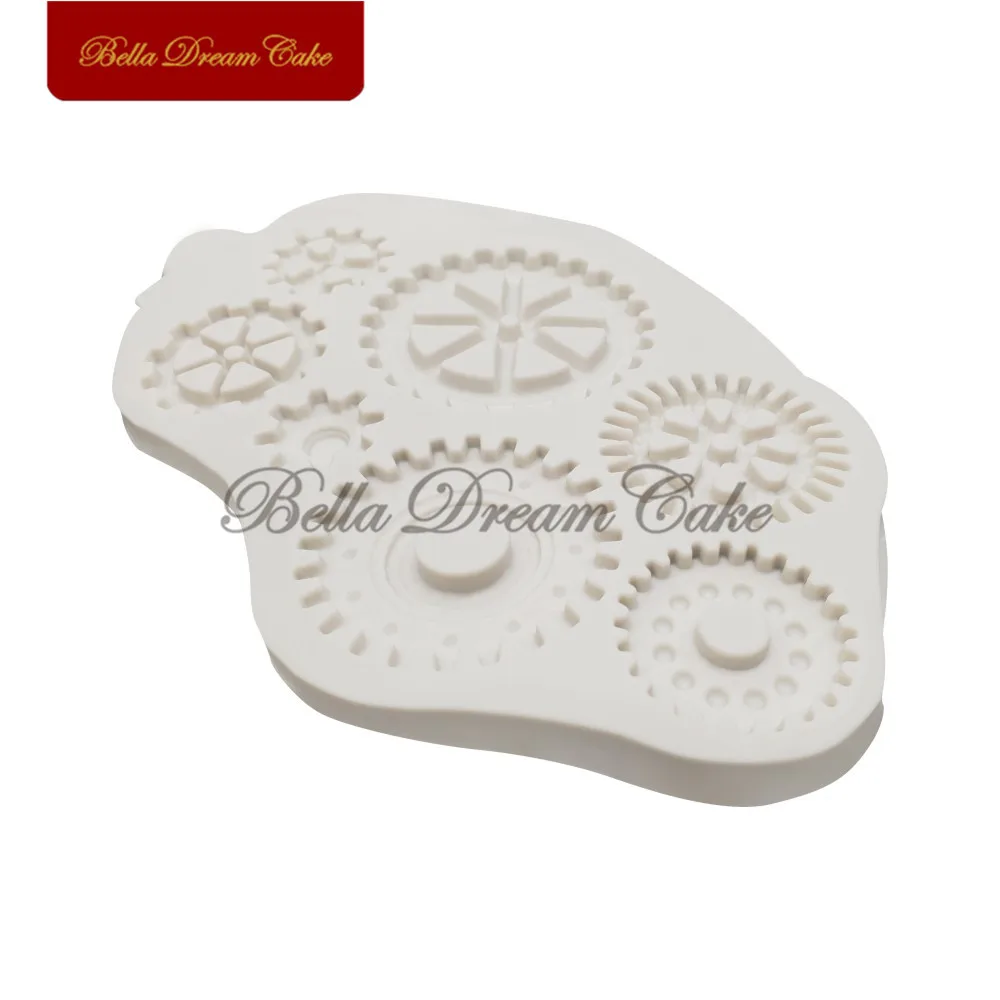 Distressed Cogs силиконовые формы для торта шоколадный помадка глиняная форма для мыла инструменты для украшения торта аксессуары для выпечки