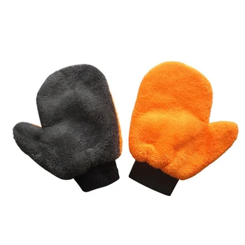

1Pc Coral Fleece Velvet Plush Short Wool Mitt Wash Car Mitten Washing Brush Cleaning Glove Tools Cloth