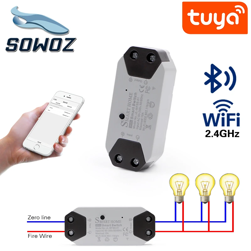DIY WiFi Interruptor de luz inteligente tuya Smart Life APP Control DIY WiFi Interruptor de luz inteligente tuya Smart Life APP Control