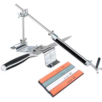 

Fixed-angle Knives Sharpener Kit Kitchen 360 Degrees Flip Sharpening Kit System Tools Whetstones JDH99