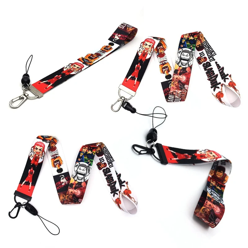 

Japanese Anime SLAM Badge Lanyard For Keys ID Holders Mobile Phone Neck Straps Keychain Key Holders