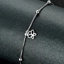Горячая Распродажа корейский стиль моды S925 тонкой серебряные аксессуары браслет на ногу с бабочкой кулон крутые ювелирные изделия