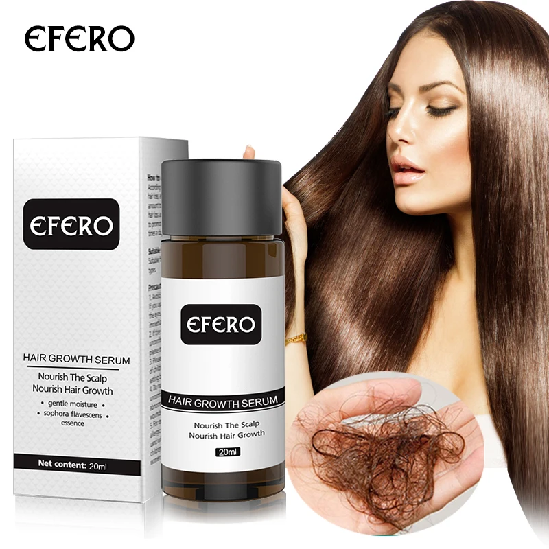 EFERO эссенция для роста волос, масло для роста бороды, сыворотка для роста волос, продукты против выпадения волос, уход за волосами, уход за волосами для мужчин, Эфирное средство для женщин и мужчин, 20 мл