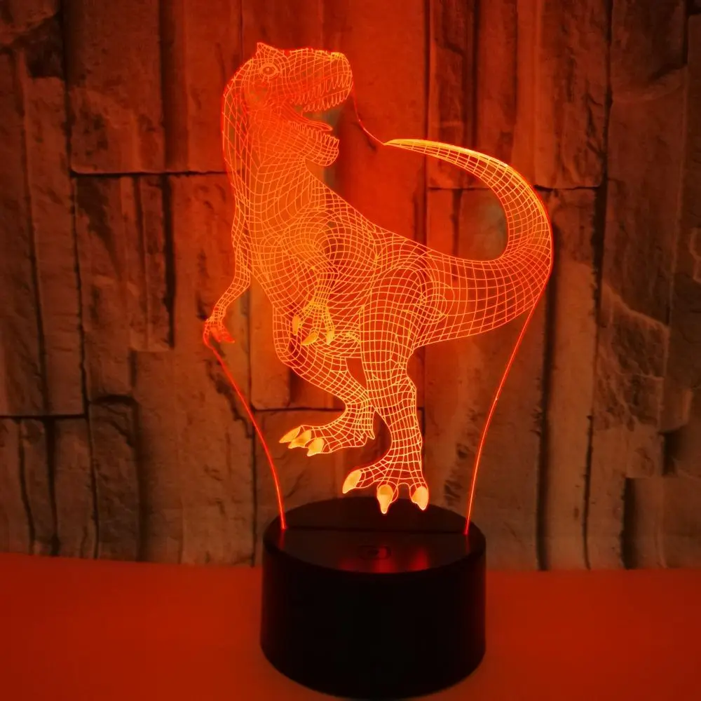 3D Led моделирование ночник Usb настроение динозавр сенсорная кнопка атмосферная настольная лампа детская спальня сон декоративное освещение для дома подарки