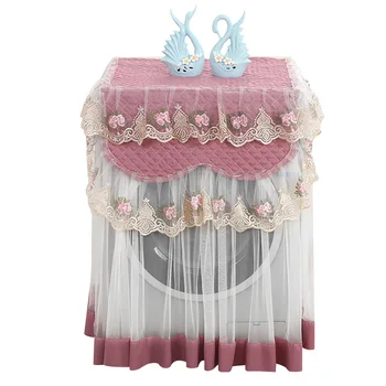 

Dryer Home Lace Multifunctional Protection Waterproof Solid Anti Dust Washable Full Accessories Decorative Washing Machine Cover