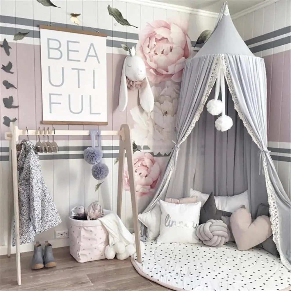 

Baby Bed Curtain Dome Mosquito Net Girls Hanging Net Princess Children Room Decoration Canopy Bed Cover