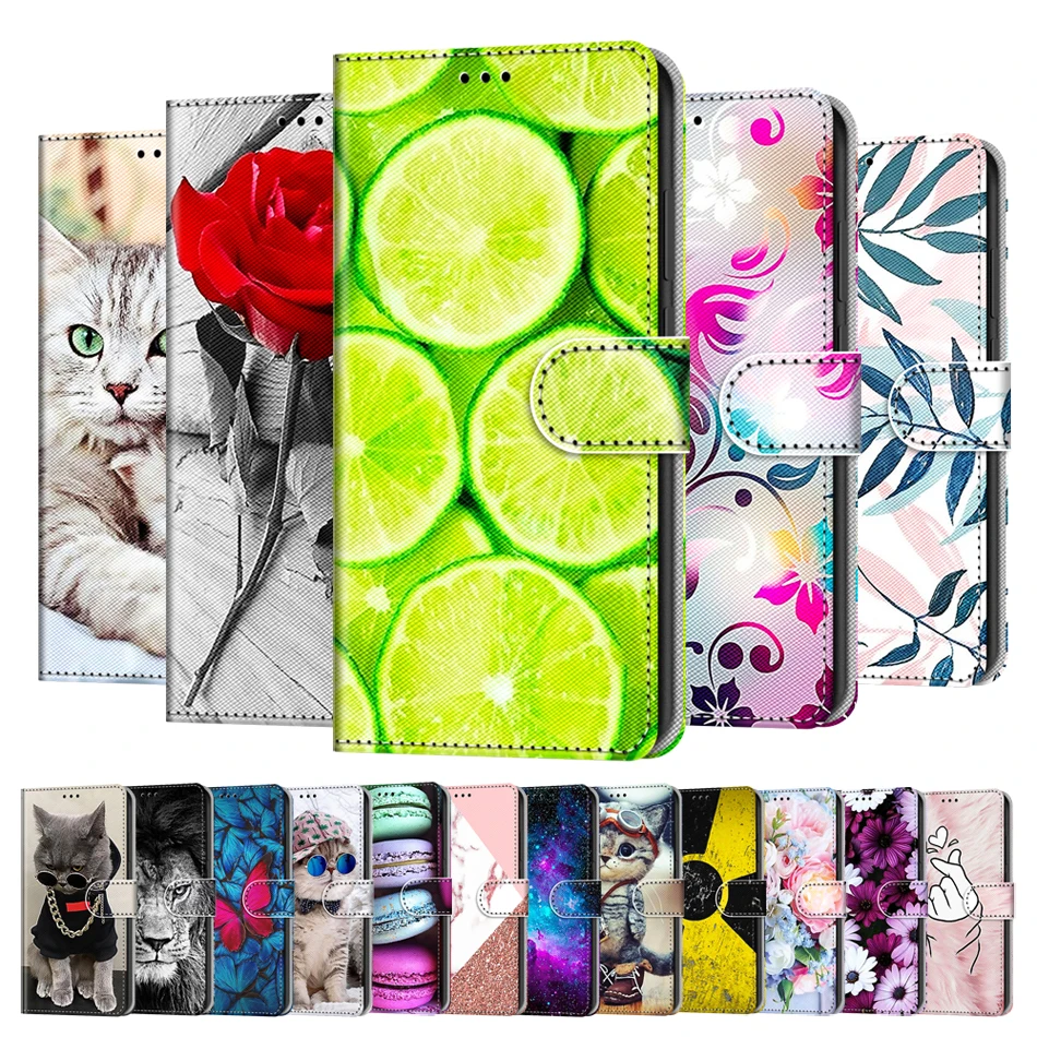 B Case For Huawei Honor 7S 8S 9S 9i 10 20 Lite Flip Fashion Leather Book Cover for 7C 7A Pro Phone Box Cat | Мобильные телефоны и